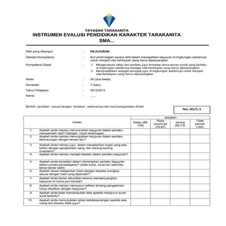 Kejujuran xii sem 1(15)