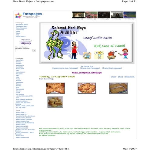 Resepi - Kek buah keju