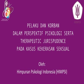 Kekerasan Seksual: Perspektif Psikologi