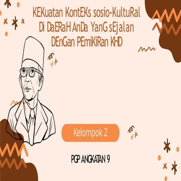 kekuatan konteks sosio-kultural di daerah Anda yang sejalan dengan pemikiran ...