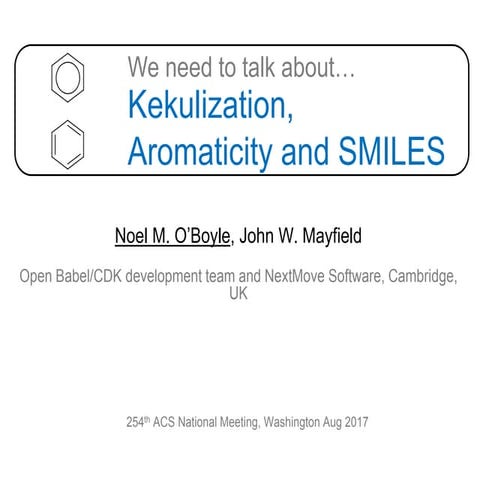 We need to talk about Kekulization, Aromaticity and SMILES