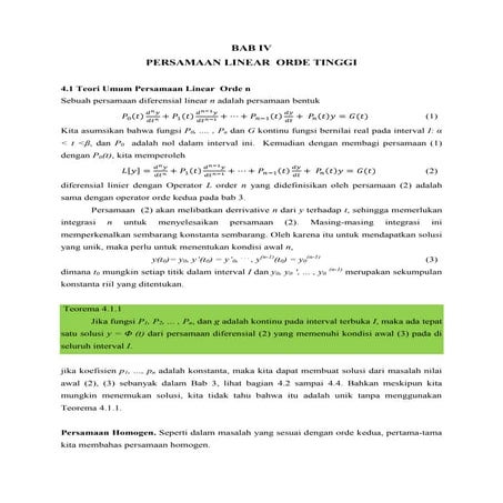 Persamaan Diferensial