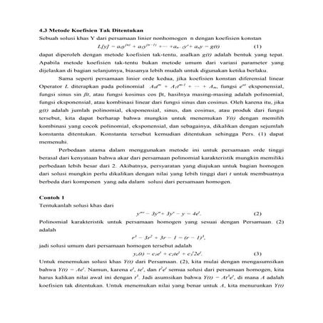 Persamaan Diferensial