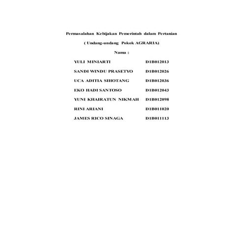 Permasalahan kebijakan pemerintah 