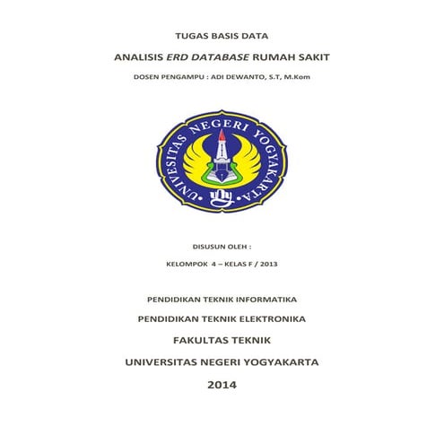 Analisis ERD Database Rumah Sakit