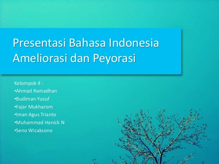 Perubahan Makna Kata Ppt Download