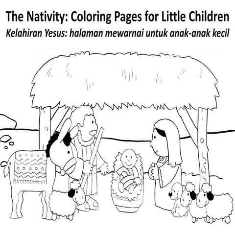 Kelahiran Yesus - halaman mewarnai untuk anak-anak kecil | PPT