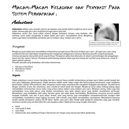 Kelainan pada pernafasan