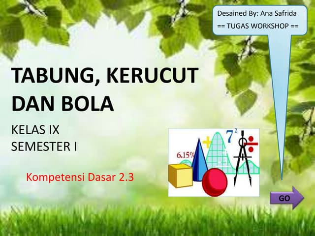 Bahan Ajar Tabung, Kerucut, dan Bola (Kelas IX)