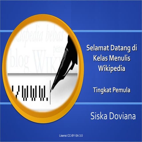 Kelas Menulis Wikipedia untuk pemula