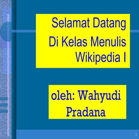 Kelas menulis wikipedia ppt