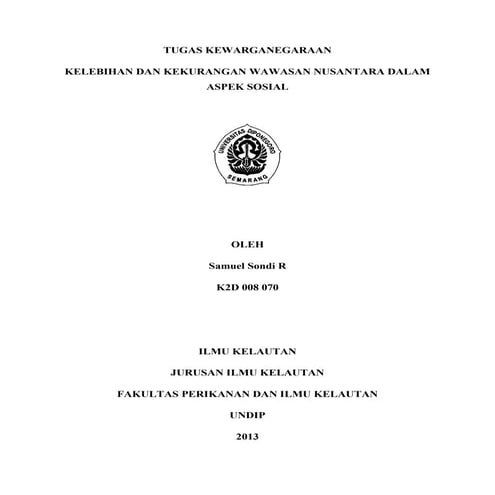 Kelebihan dan kekurangan wawasan nusantara dalam aspek sosial