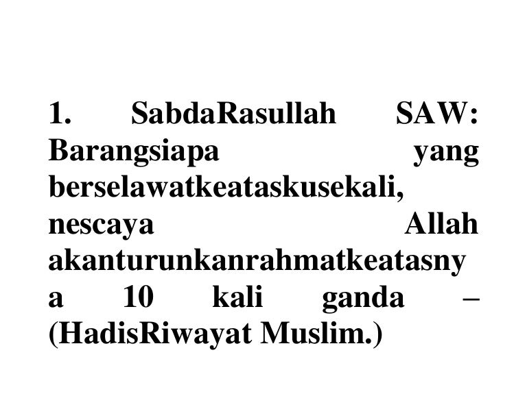 Kelebihan Selawat