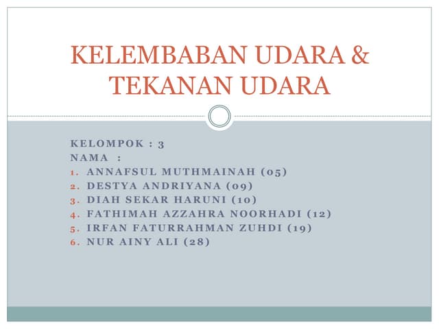 Kelembaban Udara