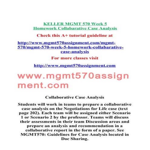 Keller mgmt-570-week-5-homework-collabarative-case-analysis