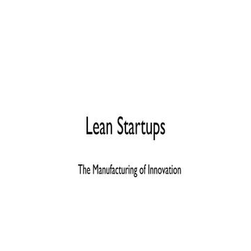 Lean Startup presentation at Kellogg Entrepreneurship Conference