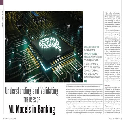 Understanding and validating the uses of machine learning models