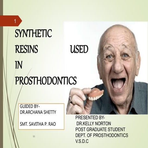 Synthetic Resins used in Prosthodontics