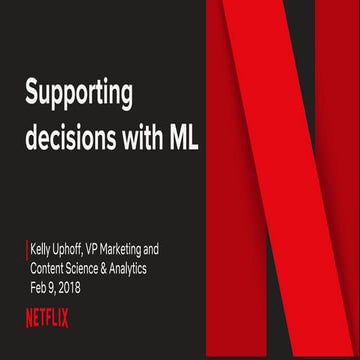 Supporting decisions with ML