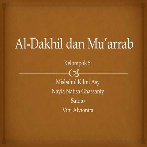 Al-Dakhil dan Mu’arrab | PPTX