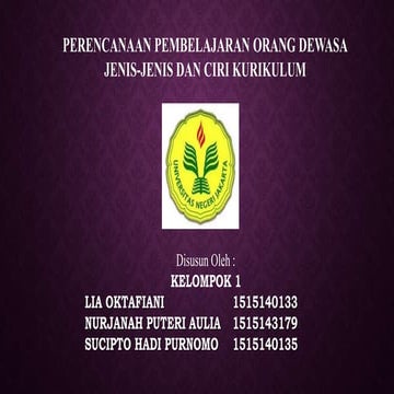 Jenis-Jenis dan Ciri Kurikulum