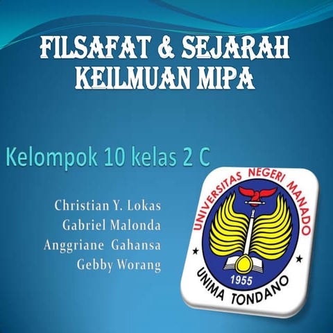 Filsafat dan Sejarah Keilmuan MIPA