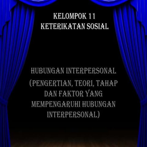 Keterikatan Sosial Hubungan Interpersonal (Psikologi Sosial)