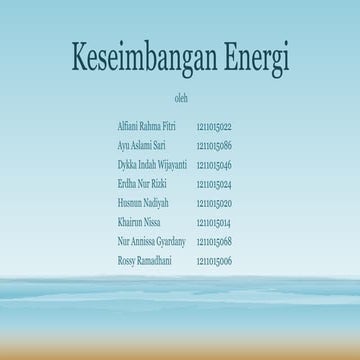 keseimbangan energi