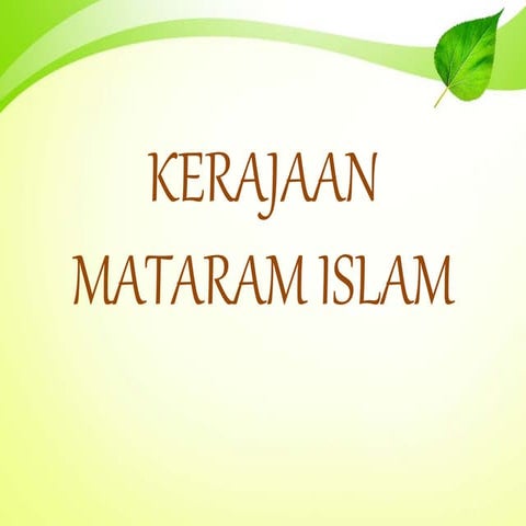 Kerajaan mataram islam