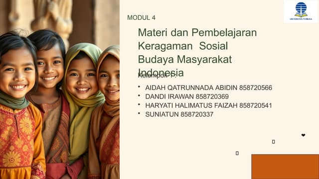 KELOMPOK 1  PKN MODUL 4 MATERI DAN PEMEBELAJARAN PKN DI SD UNIVERSITAS TERBUK...