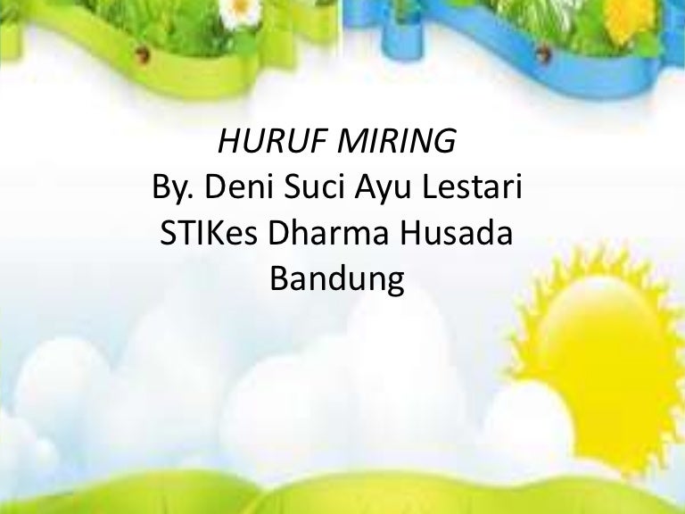 Huruf Miring