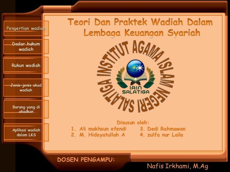Teori Dan Praktek Wadiah Dalam Lks
