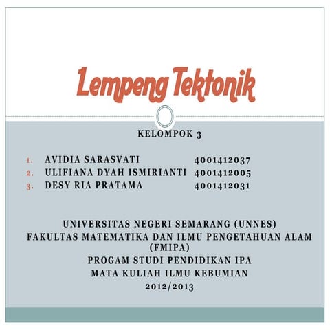 Lempeng Tektonik