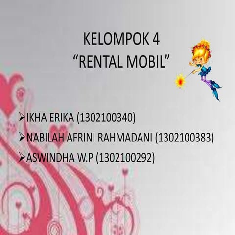 basis data rental mobil | PPTX