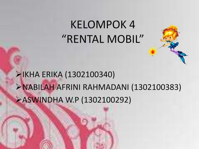 basis data rental mobil