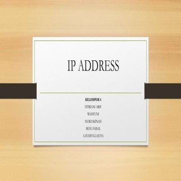 Kelompok 4 ip address