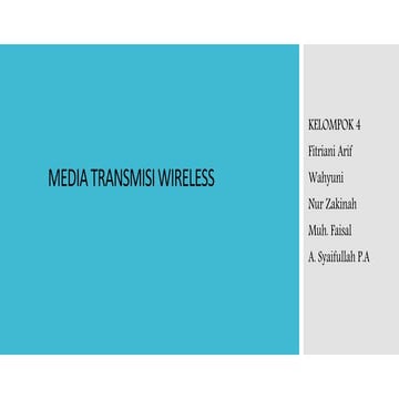 Kelompok 4 media transmisi wireless