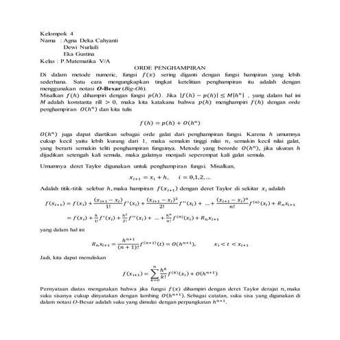 Kelompok 4 orde penghampiran