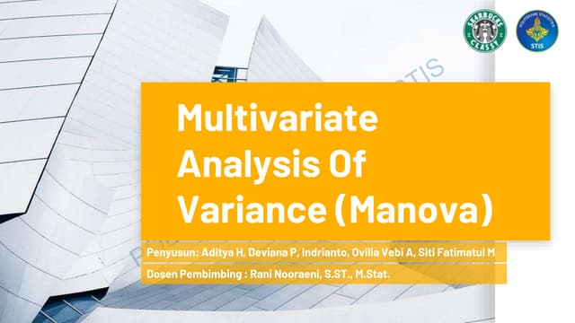 APG Pertemuan 7 : Manova (2)