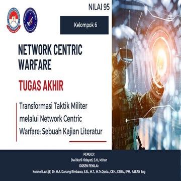 Transformasi Taktik Militer melalui Network Centric Warfare: Sebuah