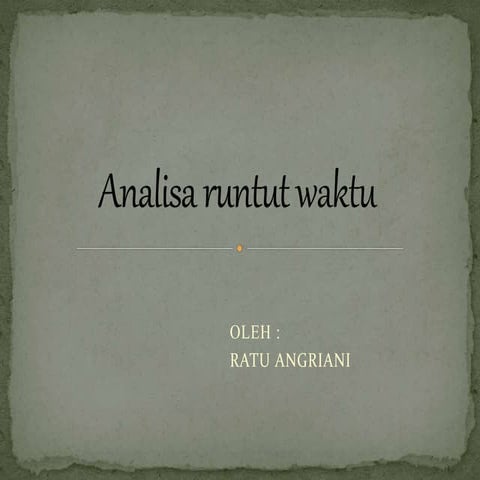 analisa runtut waktu 