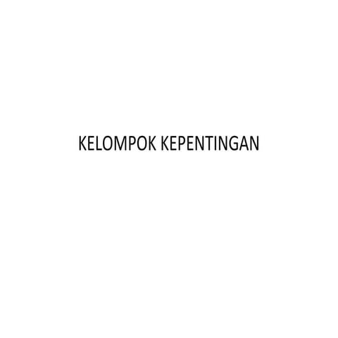 Kelompok Kepentingan