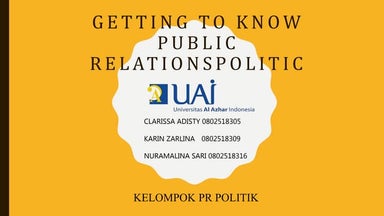 Public Relations Politic
