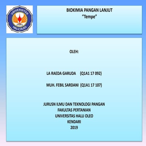 Kelompok tempe. (itp, fp, uho) 1