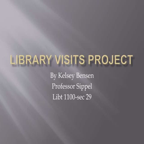 Library visit (pdf) | PDF