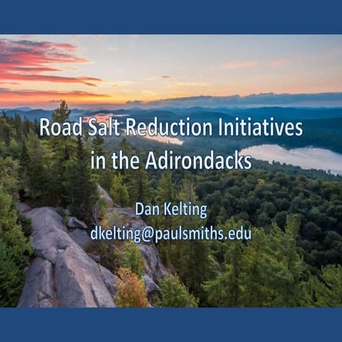 Road Salt Reduction Initiatives in the Adirondacks