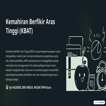 Kemahiran Berfikir Aras Tinggi (KBAT) dalam Pendidikan Malaysia ...