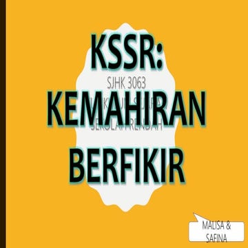 KEMAHIRAN BERFIKIR 