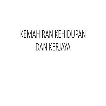 Kemahiran Kehidupan Dan Kerjaya Pptx