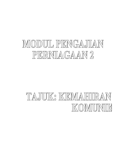 Kemahiran komunikasi